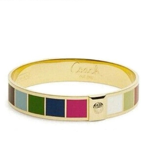 Coach Accessories - Coach 65th Anniversary Legacy Striped Bangle bracelet